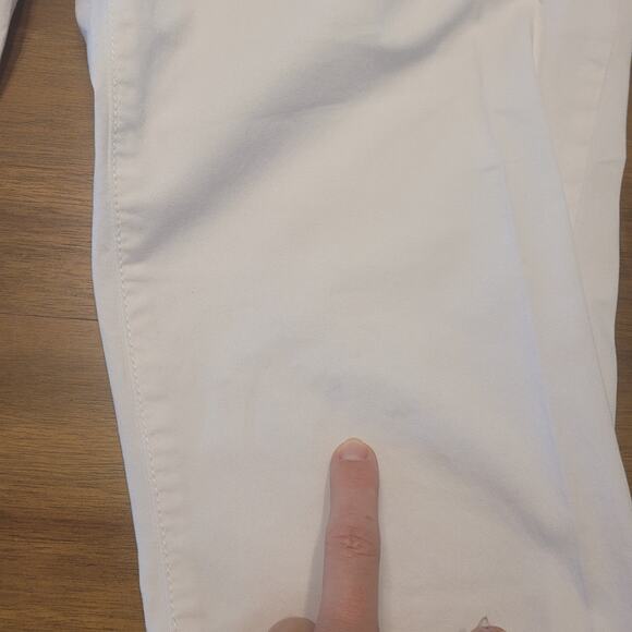 Tory Burch Women’s Ivory Cropped Chino Pants Size 28 Mid Rise Straight Leg GUC - Picture 13 of 14